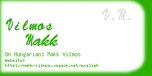 vilmos makk business card